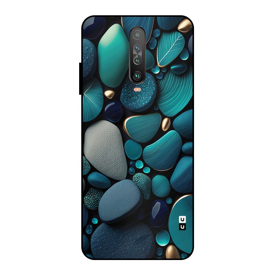 Beautiful Pebble Stones Metal Back Case for Poco X2