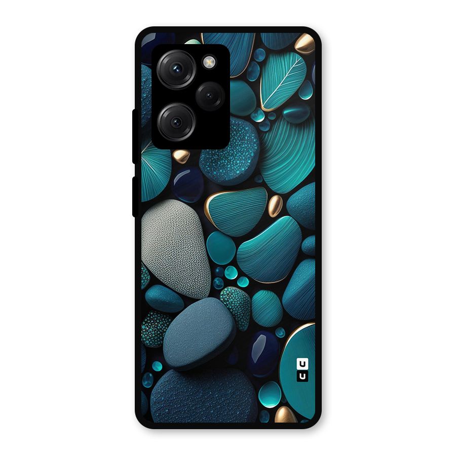 Beautiful Pebble Stones Metal Back Case for Poco X5 Pro