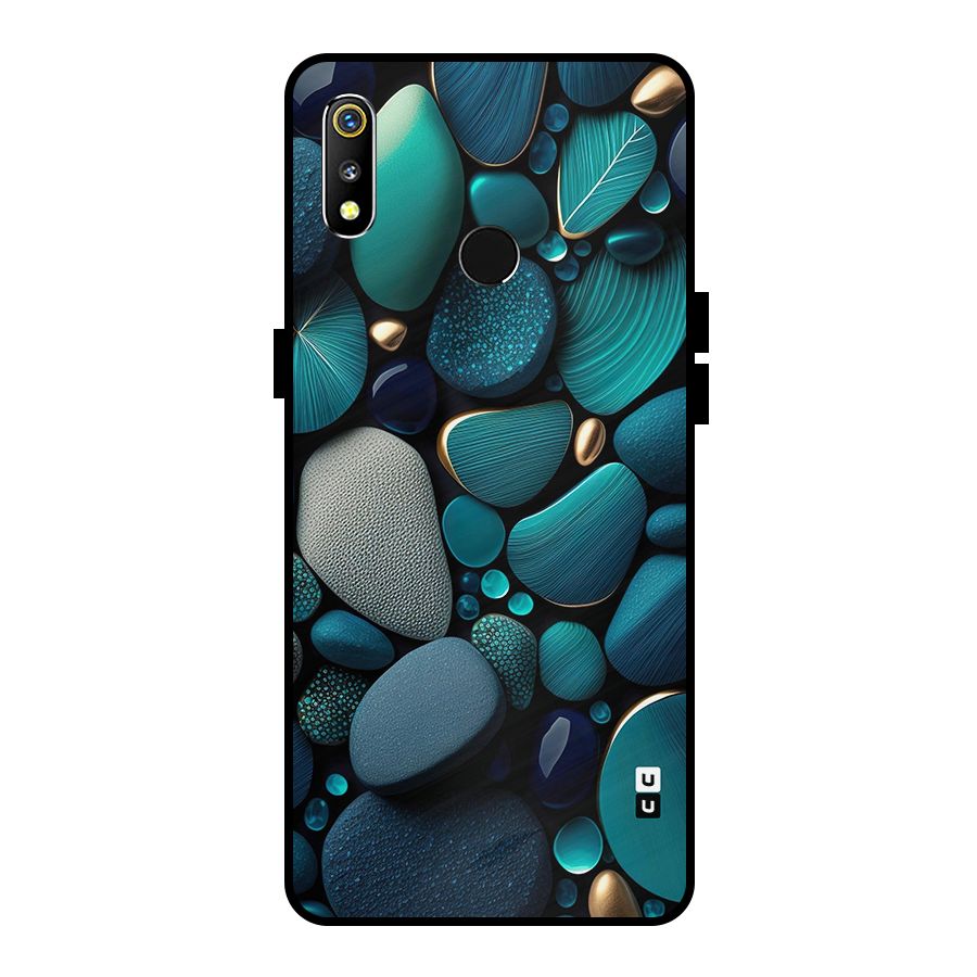 Beautiful Pebble Stones Metal Back Case for Realme 3i