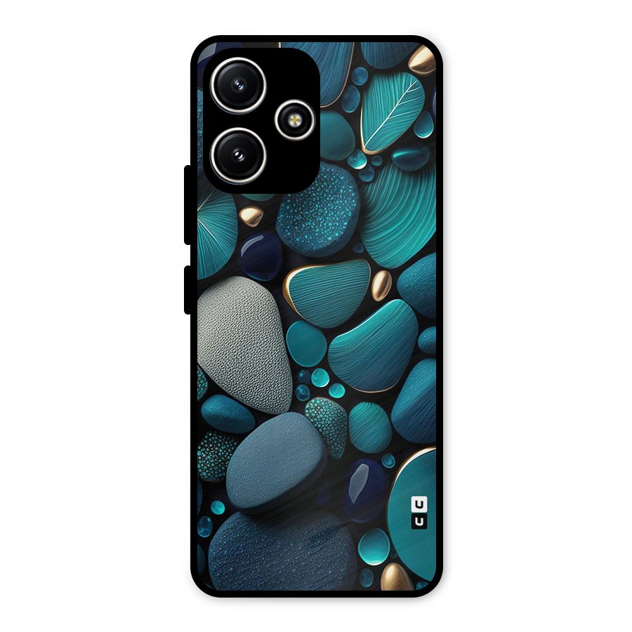 Beautiful Pebble Stones Metal Back Case for Redmi 12 5G
