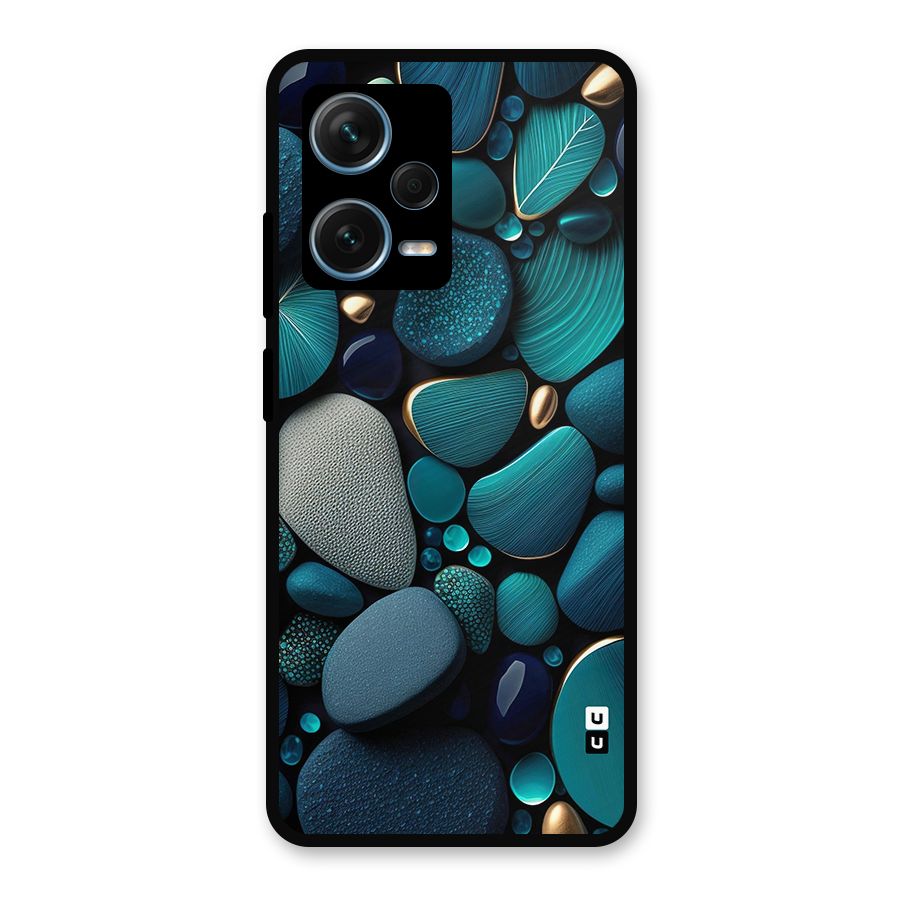 Beautiful Pebble Stones Metal Back Case for Redmi Note 12 Pro Plus 5G