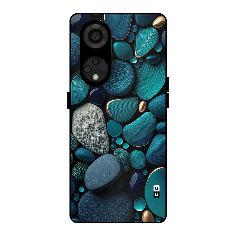 Beautiful Pebble Stones Metal Back Case for Reno8 T 5G