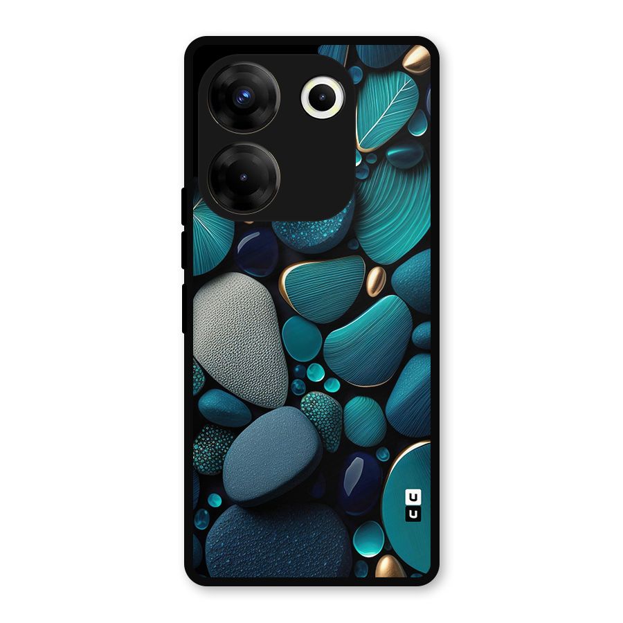 Beautiful Pebble Stones Metal Back Case for Tecno Camon 20