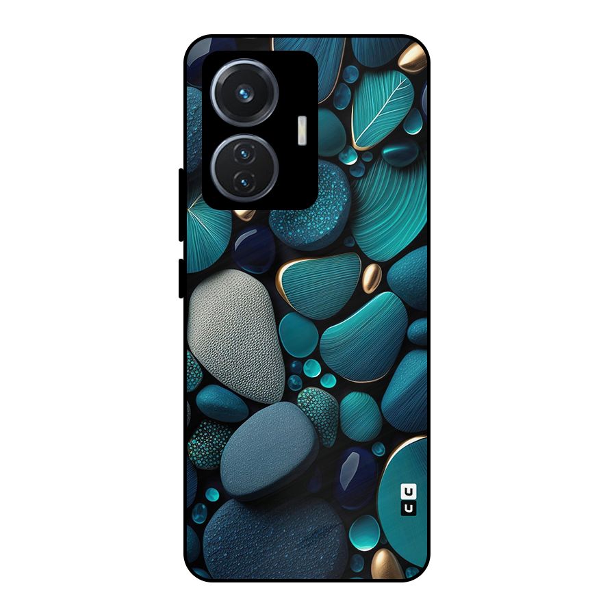 Beautiful Pebble Stones Metal Back Case for Vivo T1 44W
