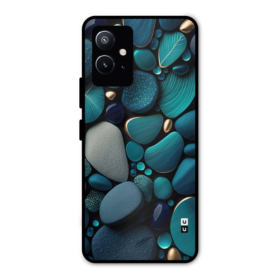 Beautiful Pebble Stones Metal Back Case for Vivo T1 5G