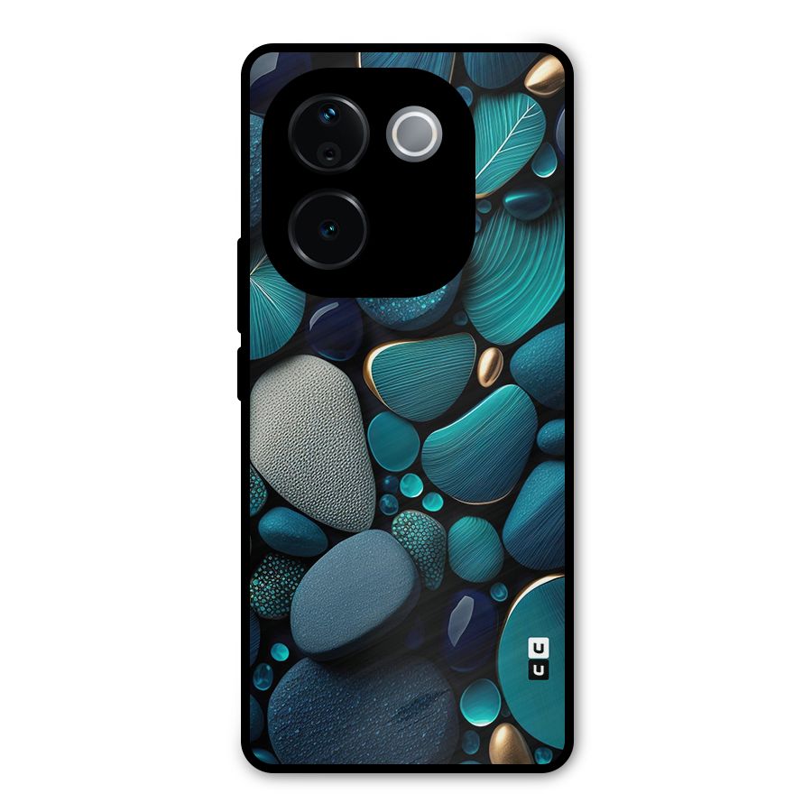 Beautiful Pebble Stones Metal Back Case for Vivo T3 Pro