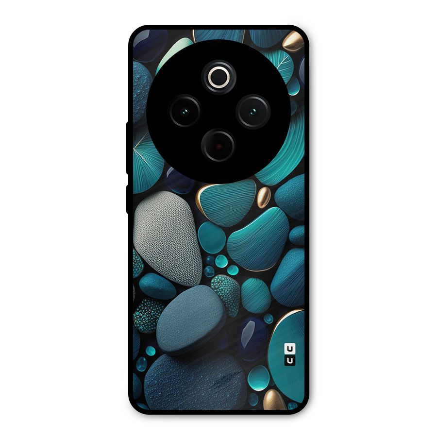 Beautiful Pebble Stones Metal Back Case for Vivo T4