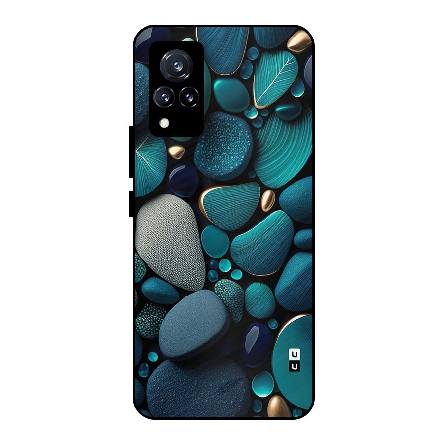 Beautiful Pebble Stones Metal Back Case for Vivo V21 5G