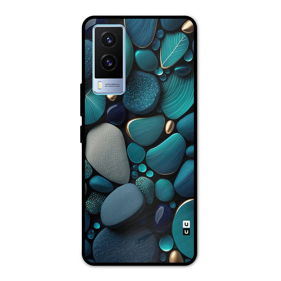 Beautiful Pebble Stones Metal Back Case for Vivo V21e 5G