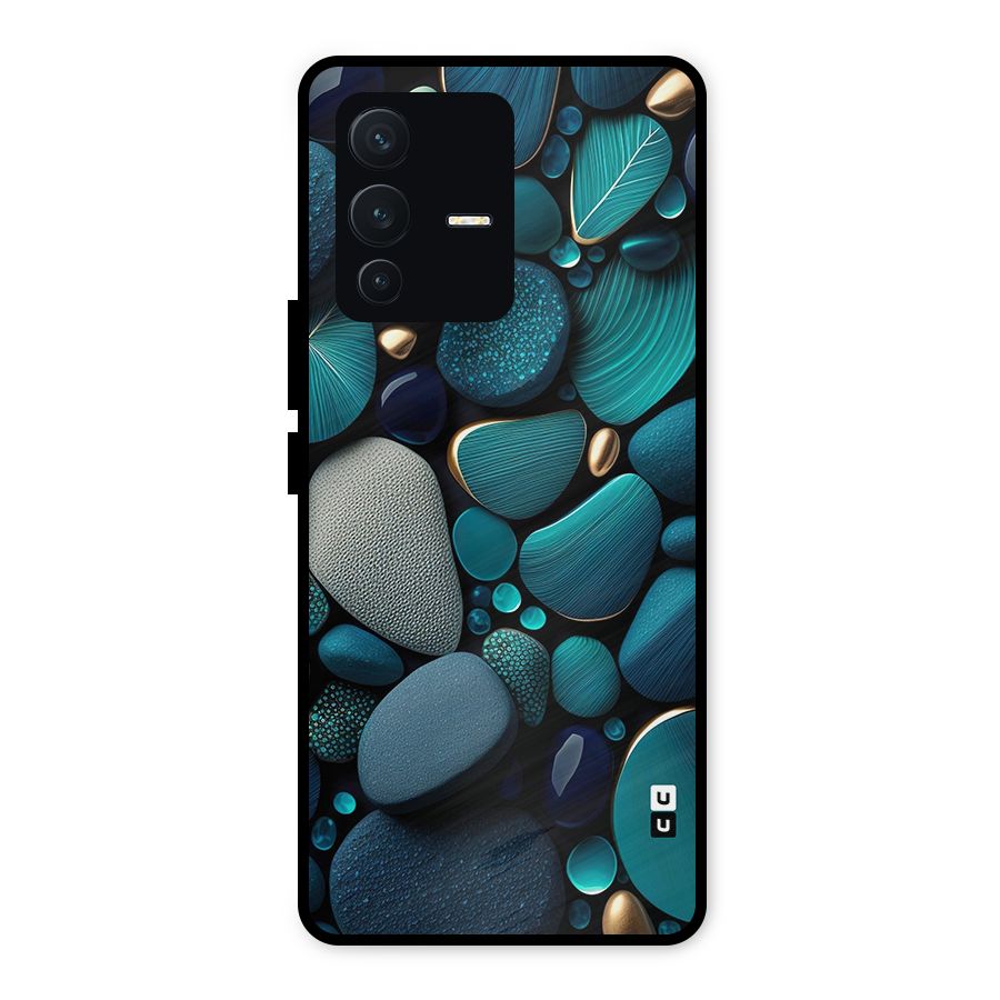 Beautiful Pebble Stones Metal Back Case for Vivo V23 5G