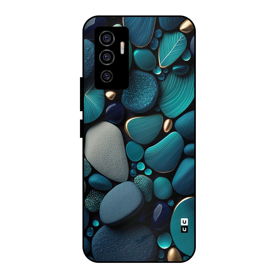 Beautiful Pebble Stones Metal Back Case for Vivo V23e