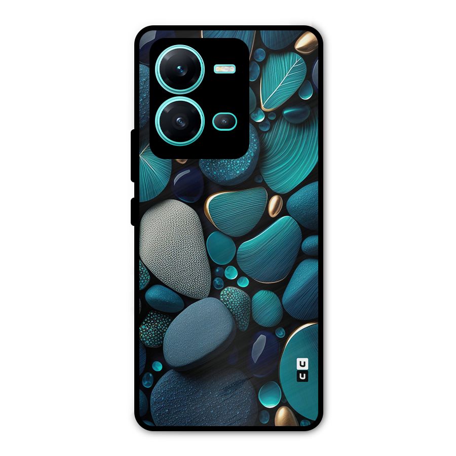 Beautiful Pebble Stones Metal Back Case for Vivo V25
