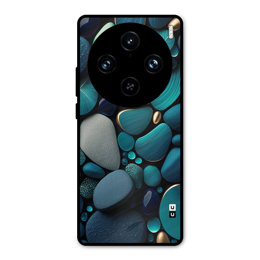 Beautiful Pebble Stones Metal Back Case for Vivo X100 Pro