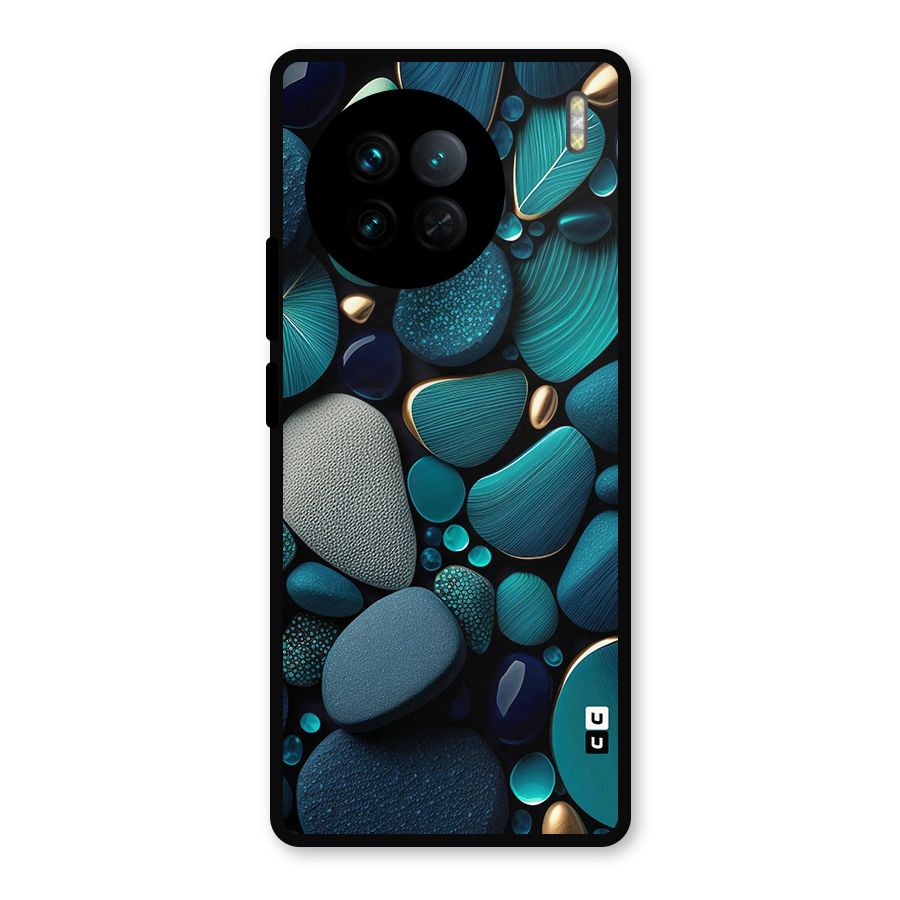 Beautiful Pebble Stones Metal Back Case for Vivo X90