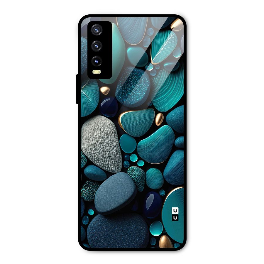 Beautiful Pebble Stones Metal Back Case for Vivo Y20i