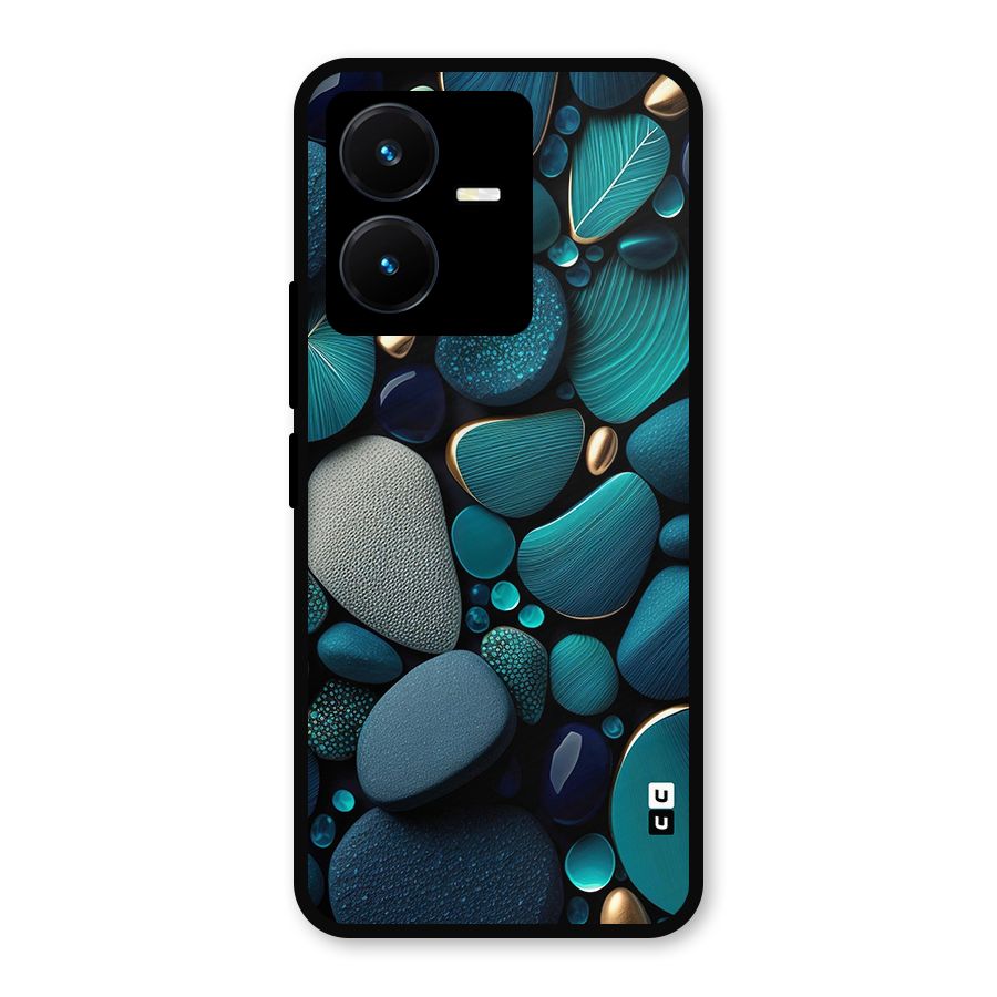 Beautiful Pebble Stones Metal Back Case for Vivo Y22