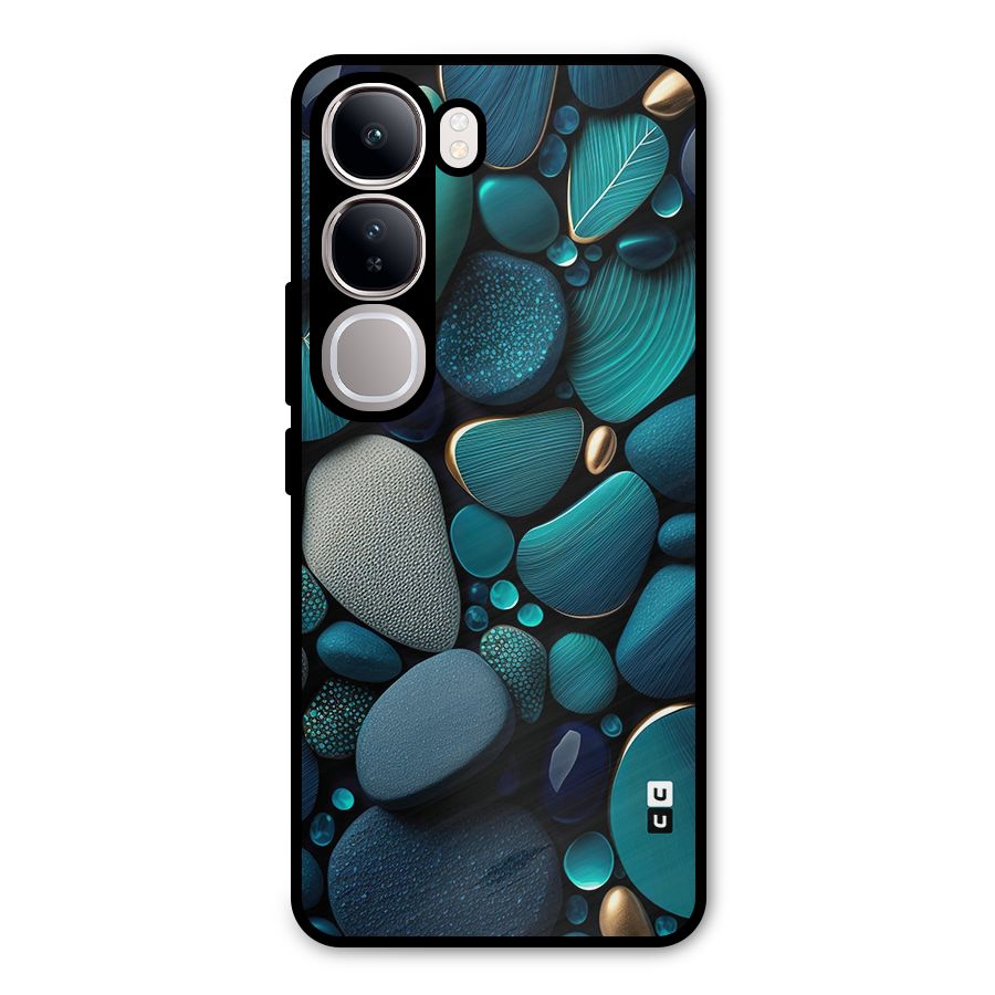 Beautiful Pebble Stones Metal Back Case for Vivo Y300