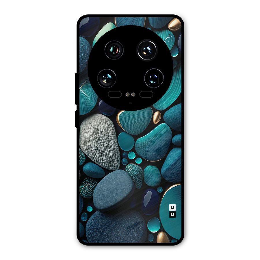 Beautiful Pebble Stones Metal Back Case for Xiaomi 14 Ultra