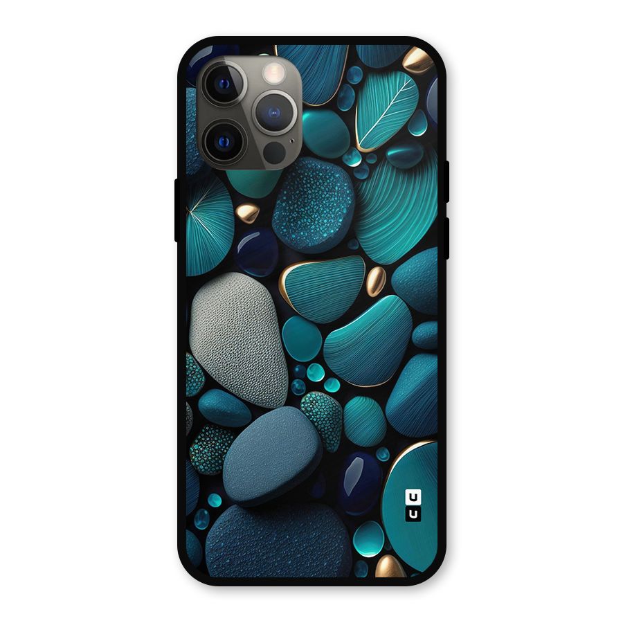 Beautiful Pebble Stones Metal Back Case for iPhone 12 Pro