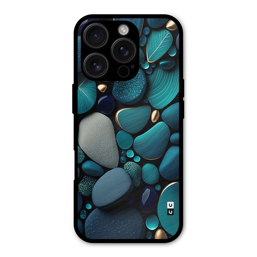 Beautiful Pebble Stones Metal Back Case for iPhone 16 Pro
