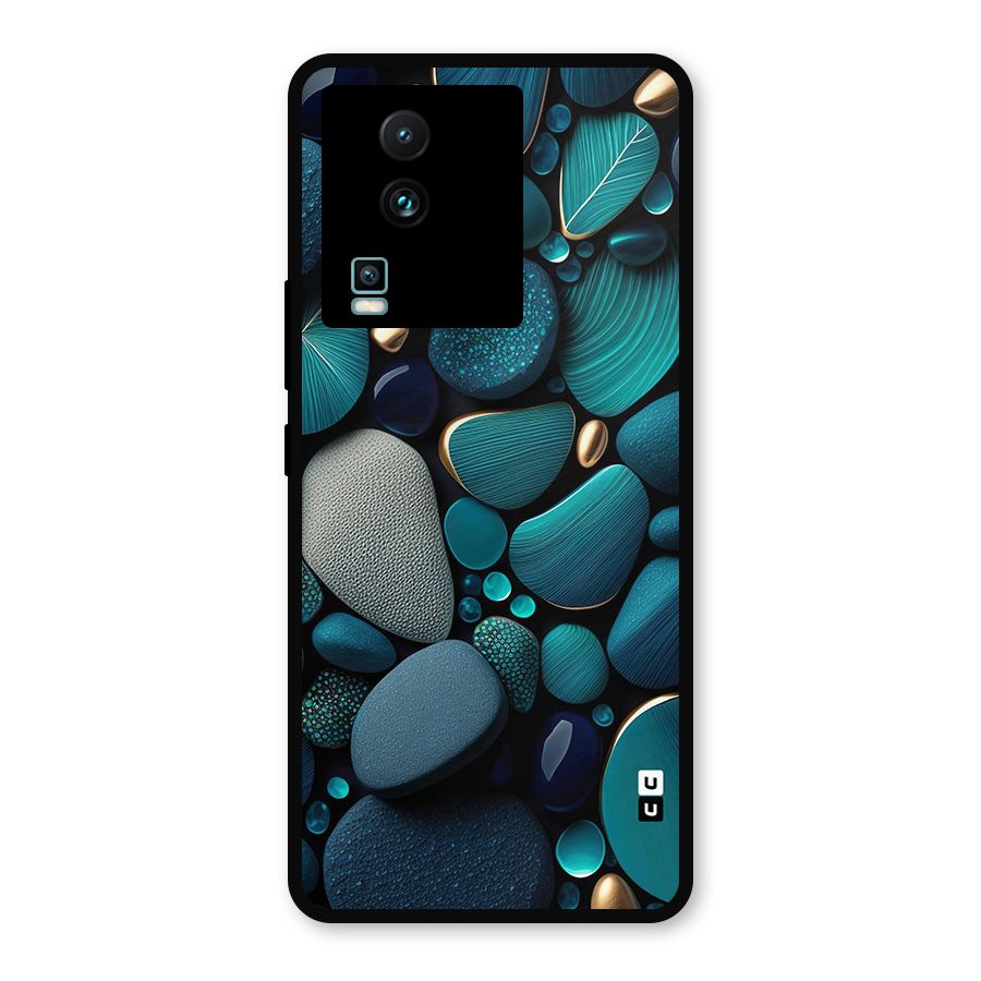 Beautiful Pebble Stones Metal Back Case for iQOO Neo 7 Pro