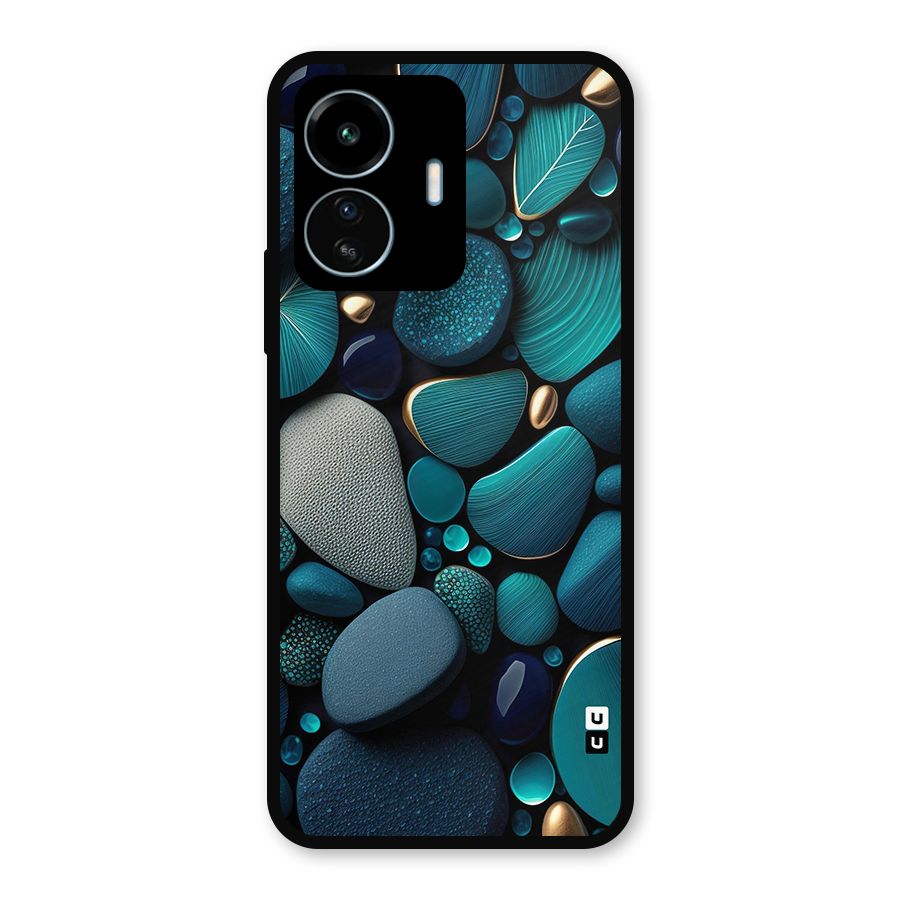 Beautiful Pebble Stones Metal Back Case for vivo iQOO Z6 Lite 5G