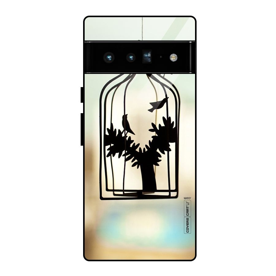 Beautiful Pegion Cage Glass Back Case for Google Pixel 6 Pro