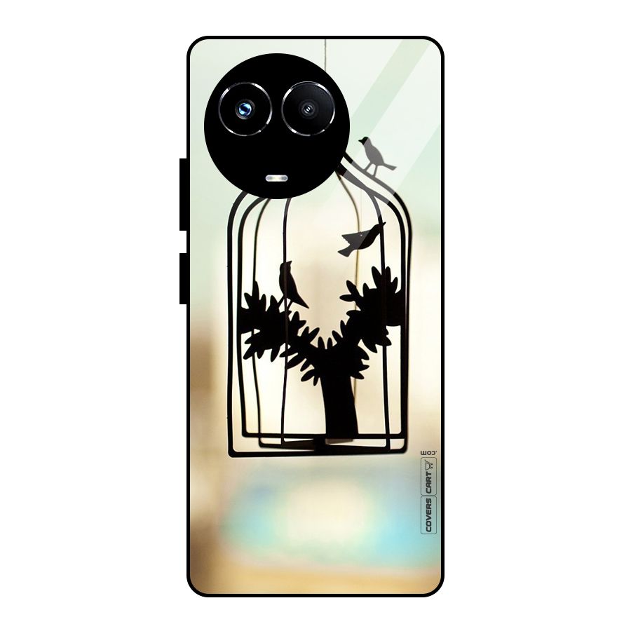 Beautiful Pegion Cage Glass Back Case for Realme 11X