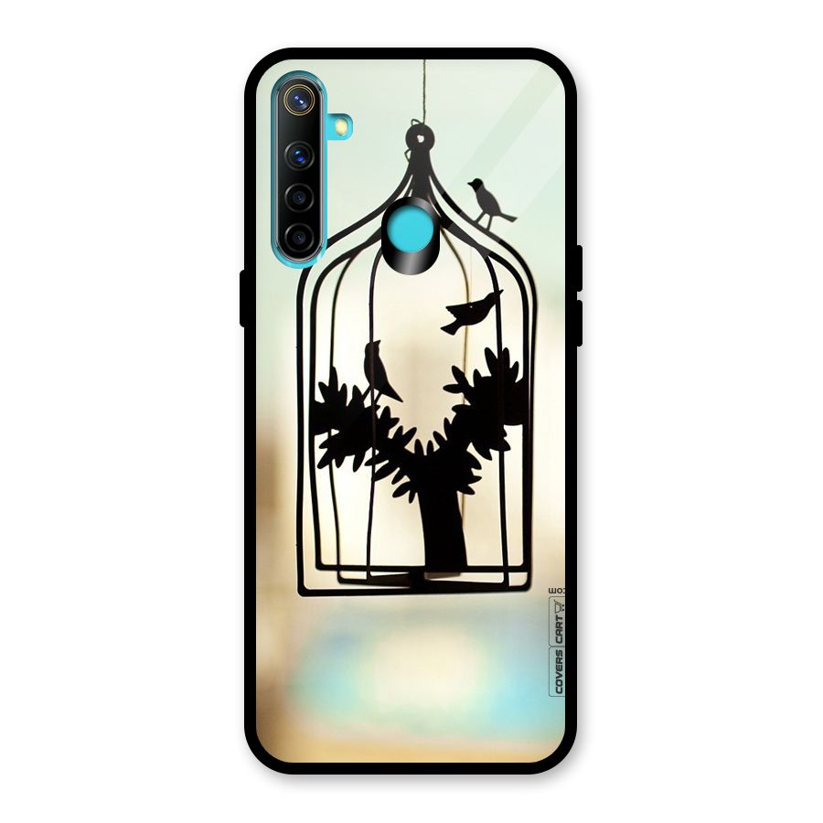 Beautiful Pegion Cage Glass Back Case for Realme 5