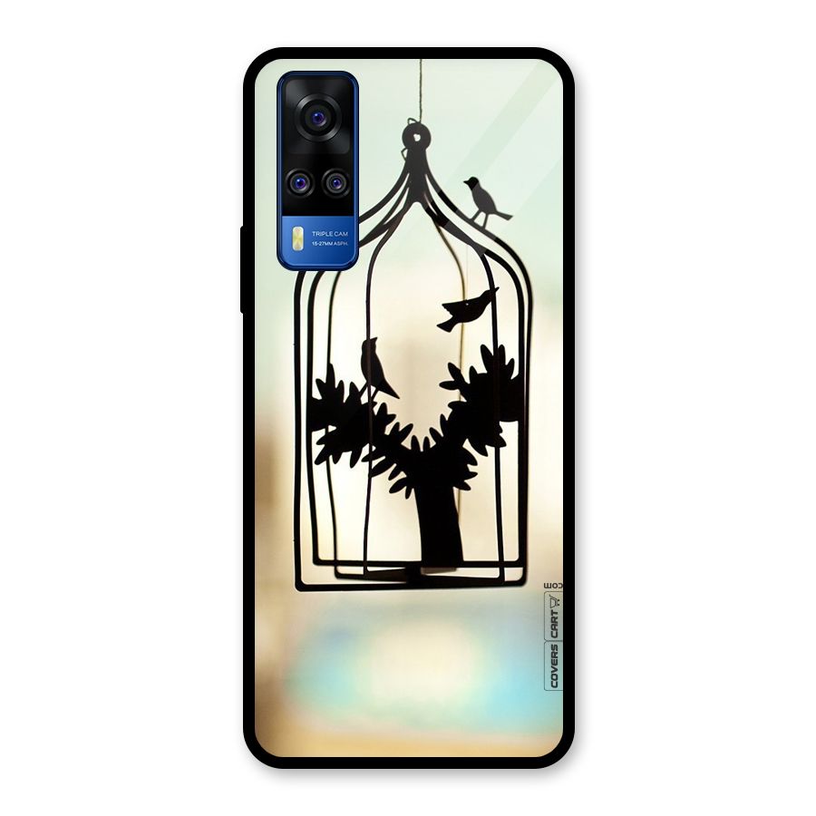 Beautiful Pegion Cage Glass Back Case for Vivo Y31
