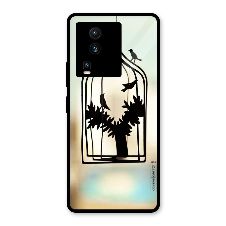 Beautiful Pegion Cage Glass Back Case for Vivo iQOO Neo 7 Pro
