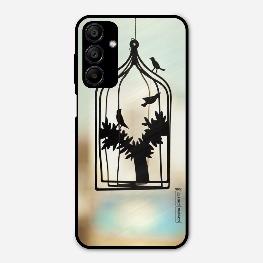 Beautiful Pegion Cage Metal Back Case for Galaxy A15 5G