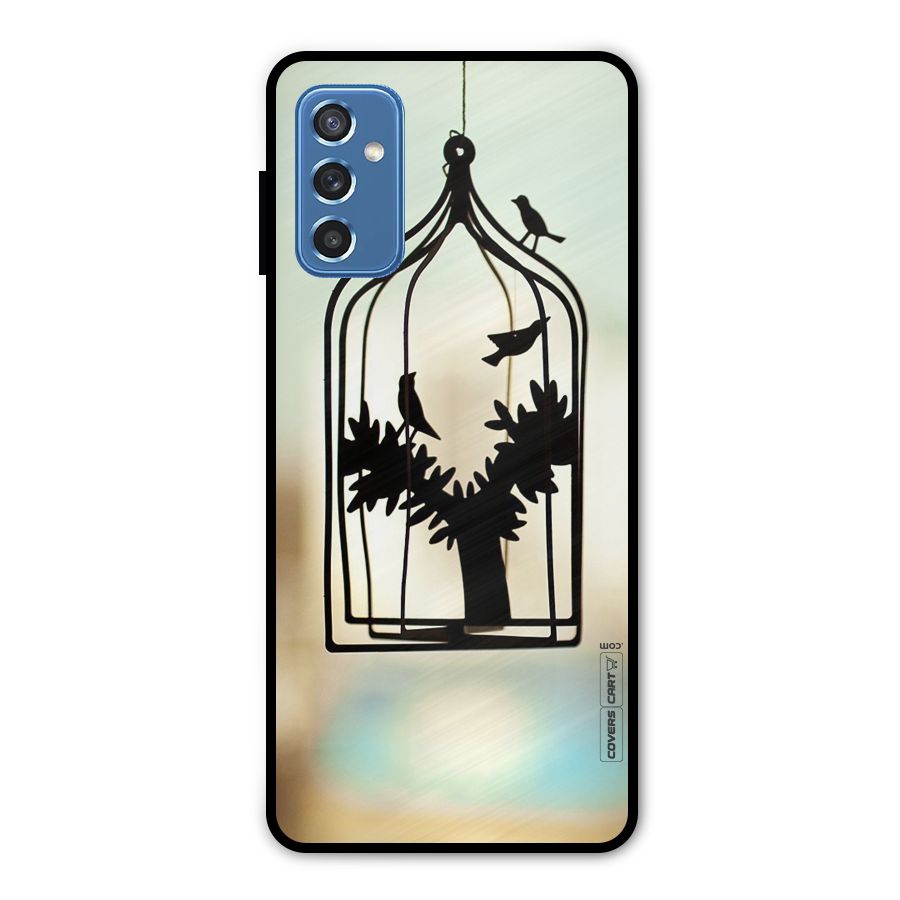 Beautiful Pegion Cage Metal Back Case for Galaxy M52 5G