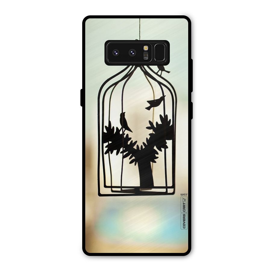 Beautiful Pegion Cage Metal Back Case for Galaxy Note 8