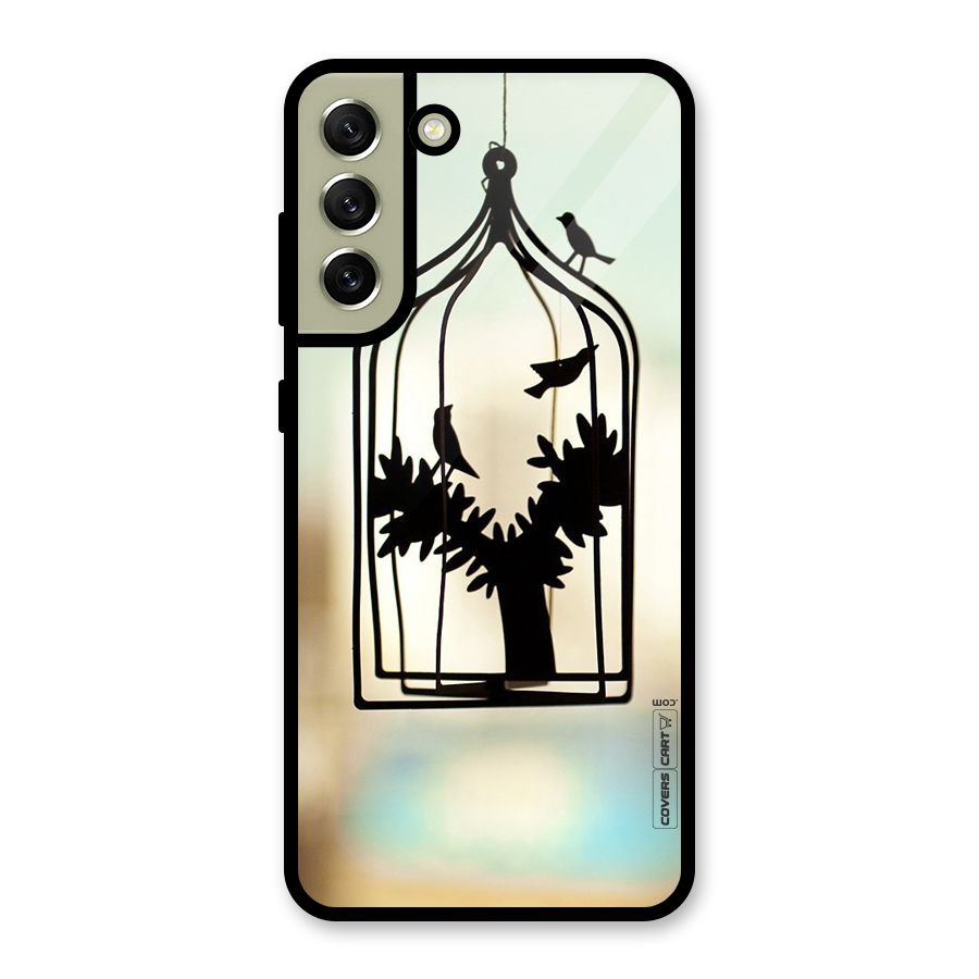 Beautiful Pegion Cage Metal Back Case for Galaxy S21 FE 5G (2023)
