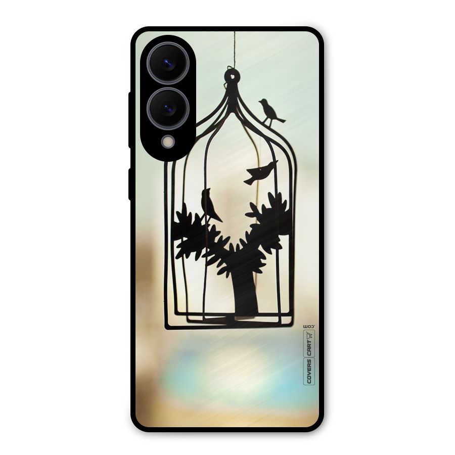 Beautiful Pegion Cage Metal Back Case for Galaxy S25 Edge