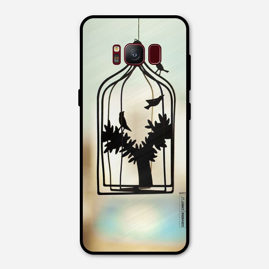 Beautiful Pegion Cage Metal Back Case for Galaxy S8