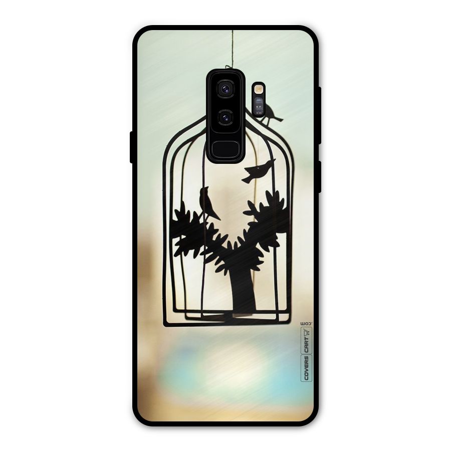 Beautiful Pegion Cage Metal Back Case for Galaxy S9 Plus