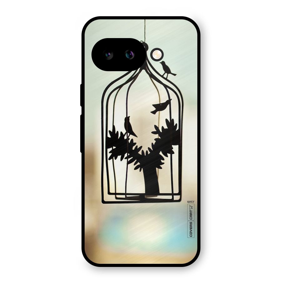 Beautiful Pegion Cage Metal Back Case for Google Pixel 9a