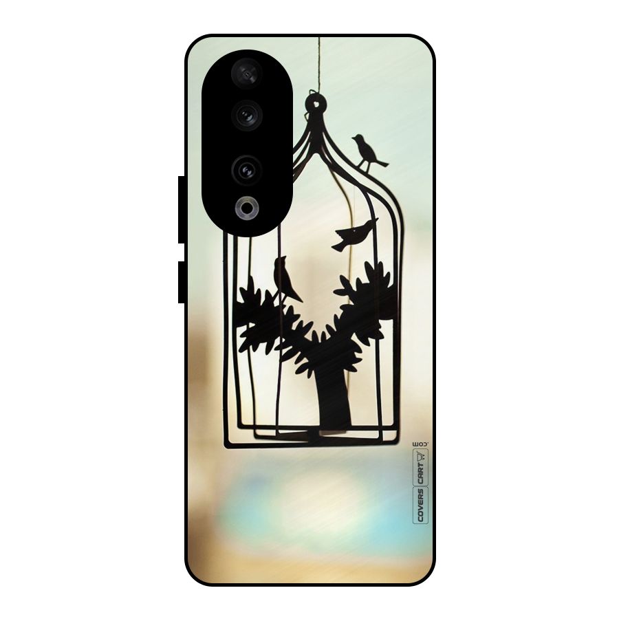 Beautiful Pegion Cage Metal Back Case for Honor 90