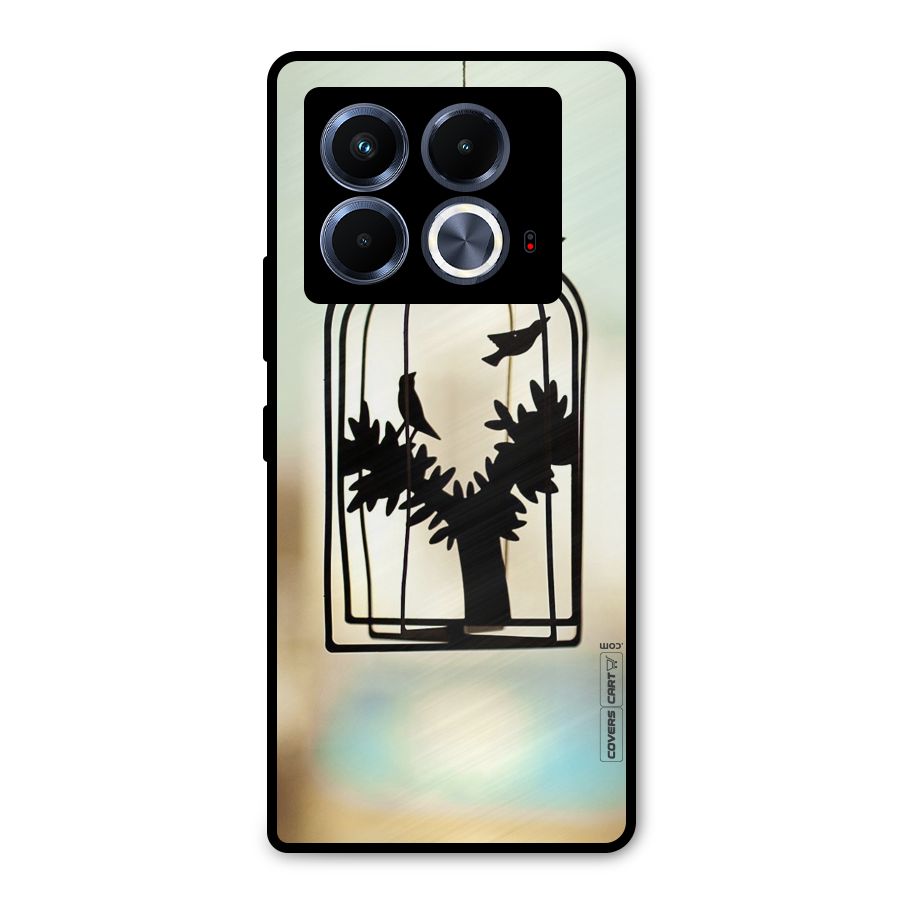 Beautiful Pegion Cage Metal Back Case for Infinix Note 40 5G