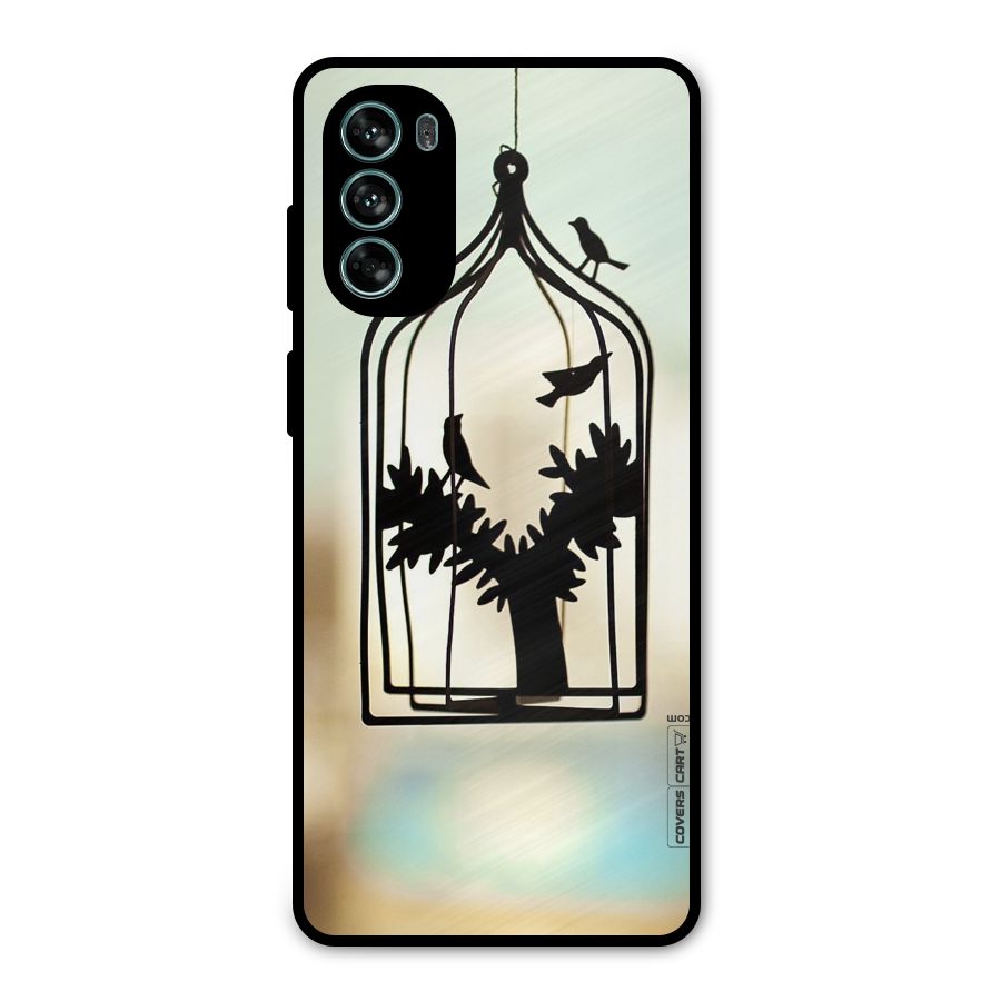 Beautiful Pegion Cage Metal Back Case for Moto G62