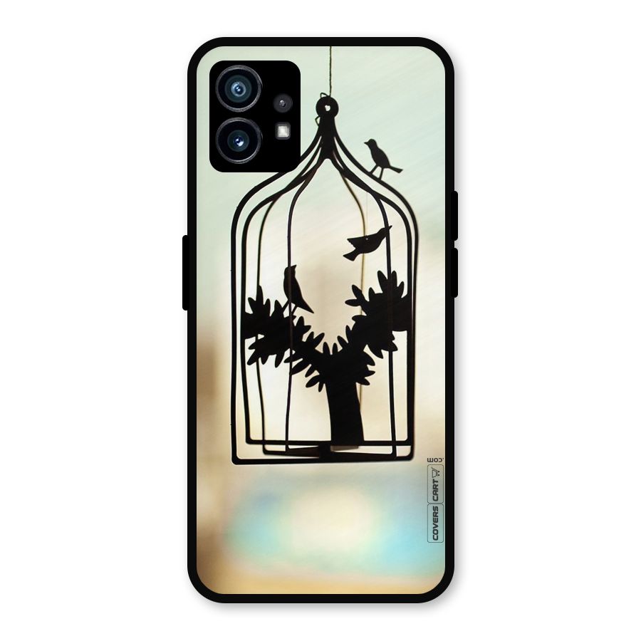 Beautiful Pegion Cage Metal Back Case for Nothing Phone 1