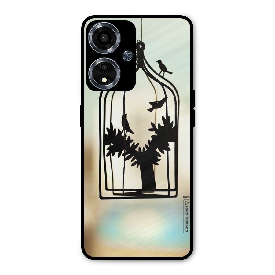 Beautiful Pegion Cage Metal Back Case for Oppo A59