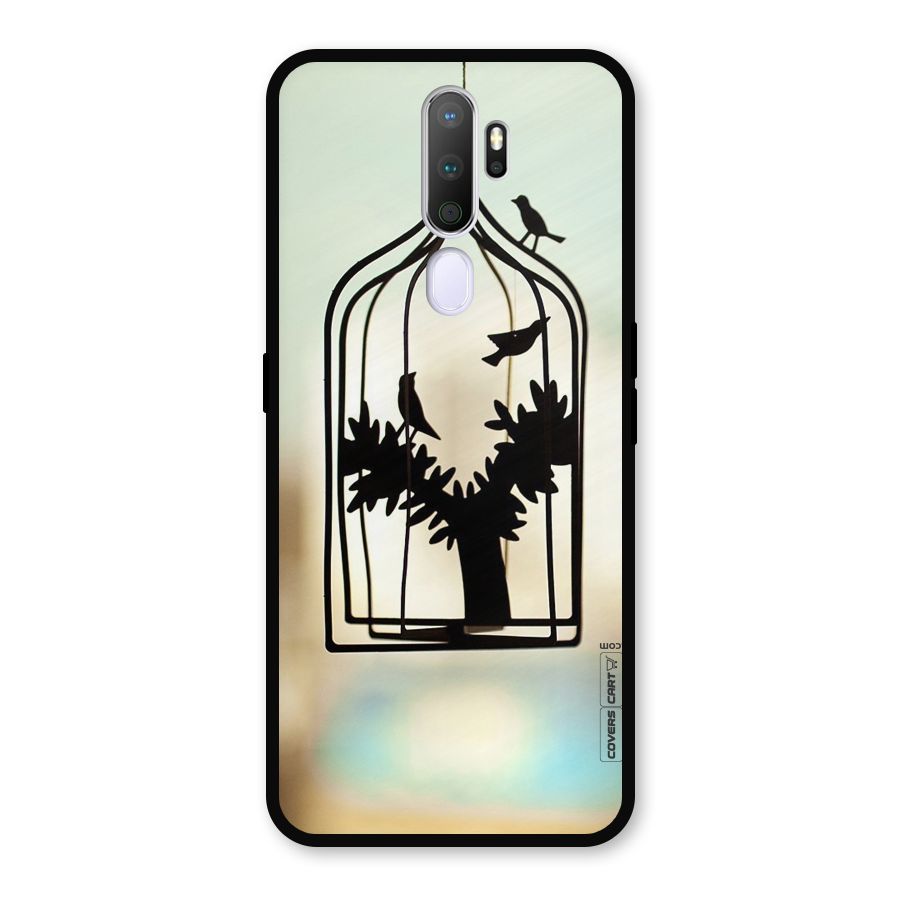 Beautiful Pegion Cage Metal Back Case for Oppo A9 (2020)