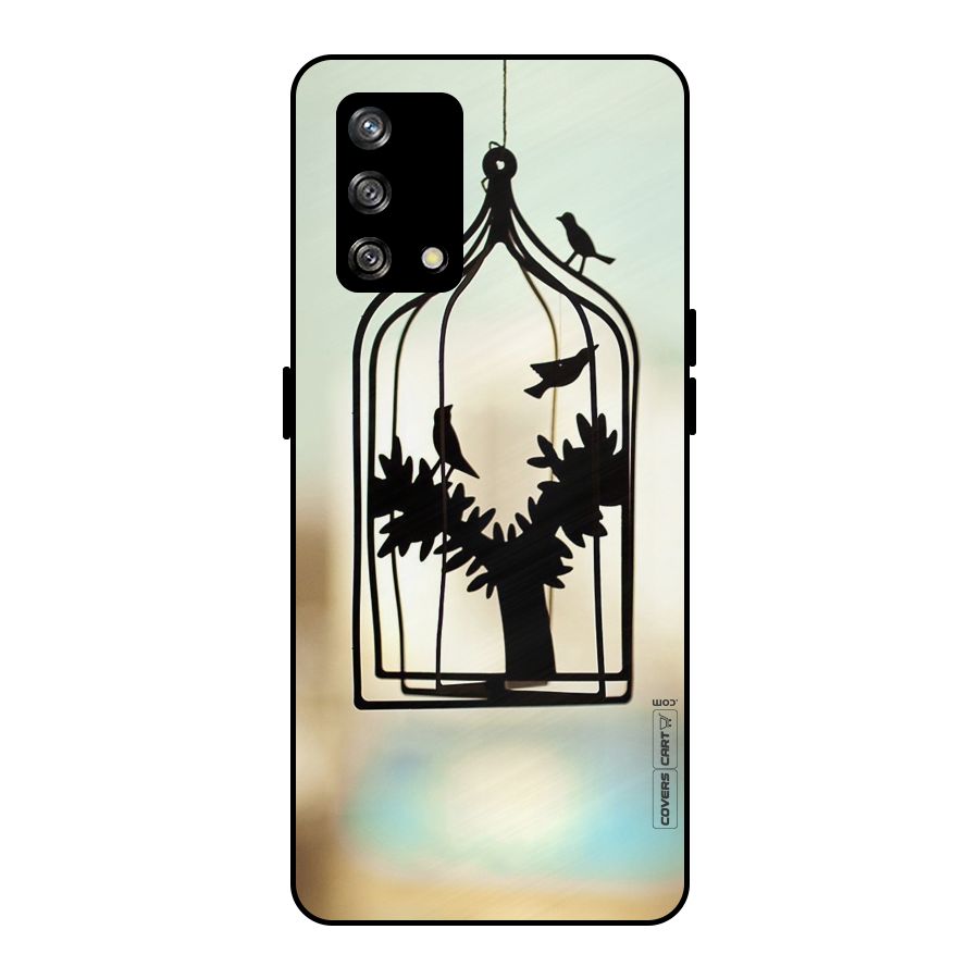 Beautiful Pegion Cage Metal Back Case for Oppo F19