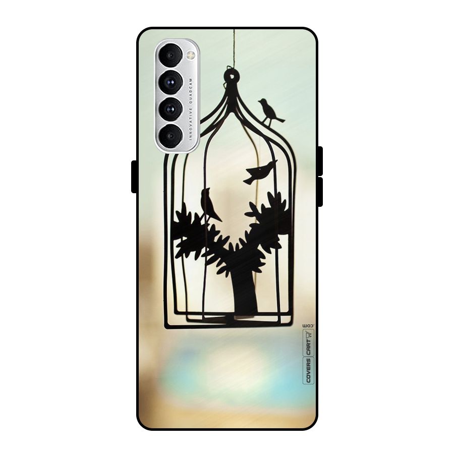 Beautiful Pegion Cage Metal Back Case for Oppo Reno4 Pro