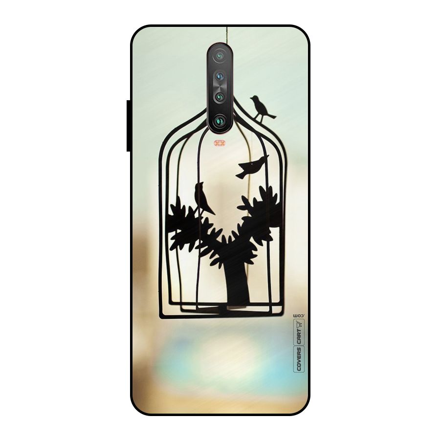 Beautiful Pegion Cage Metal Back Case for Poco X2