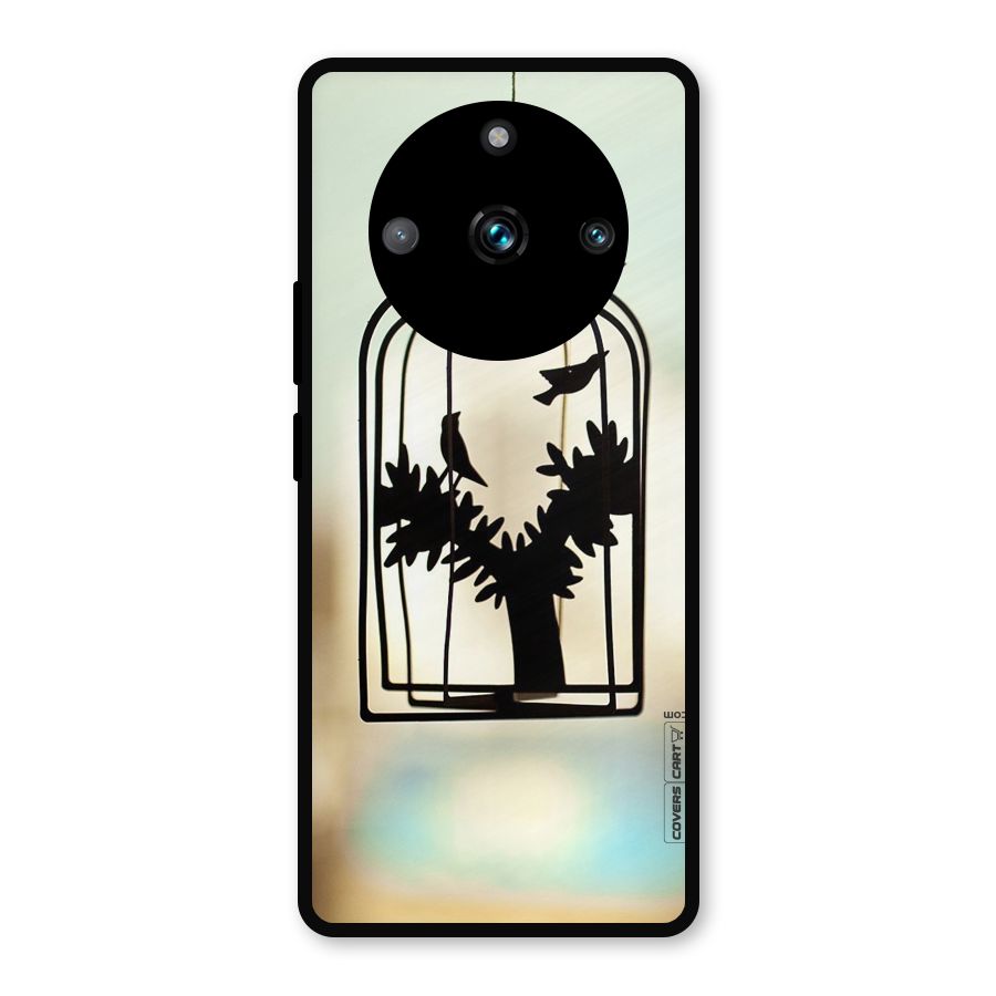 Beautiful Pegion Cage Metal Back Case for Realme 11 Pro