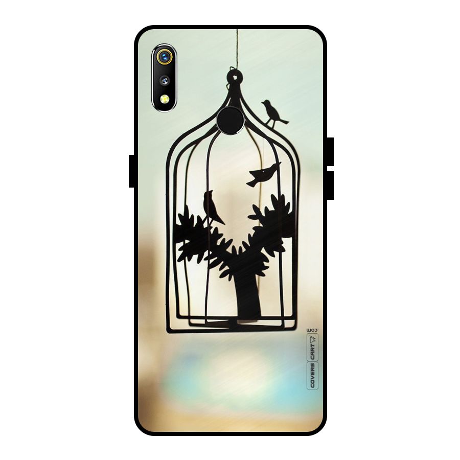 Beautiful Pegion Cage Metal Back Case for Realme 3i